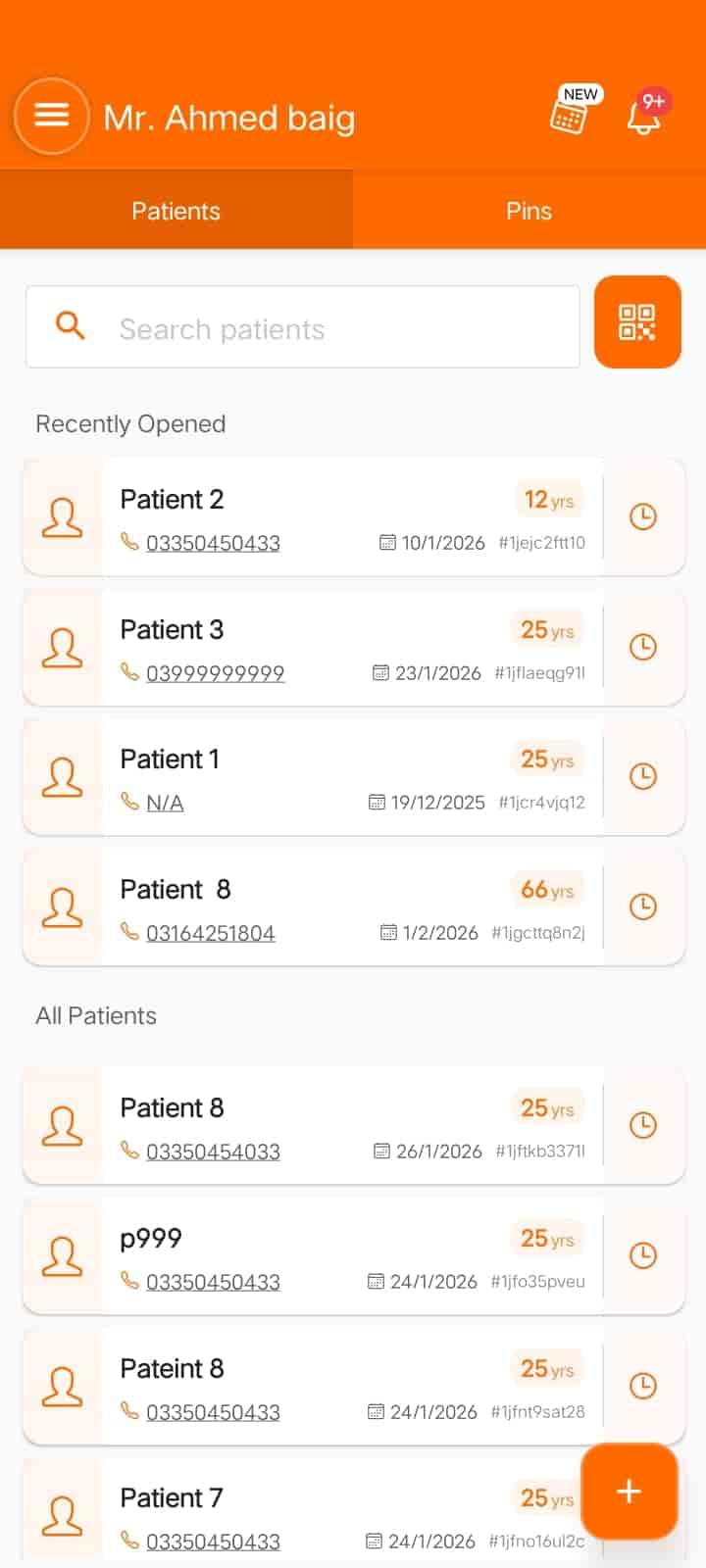 Patient File Management — FindClinica dental & clinic app screenshot (mobile view)
